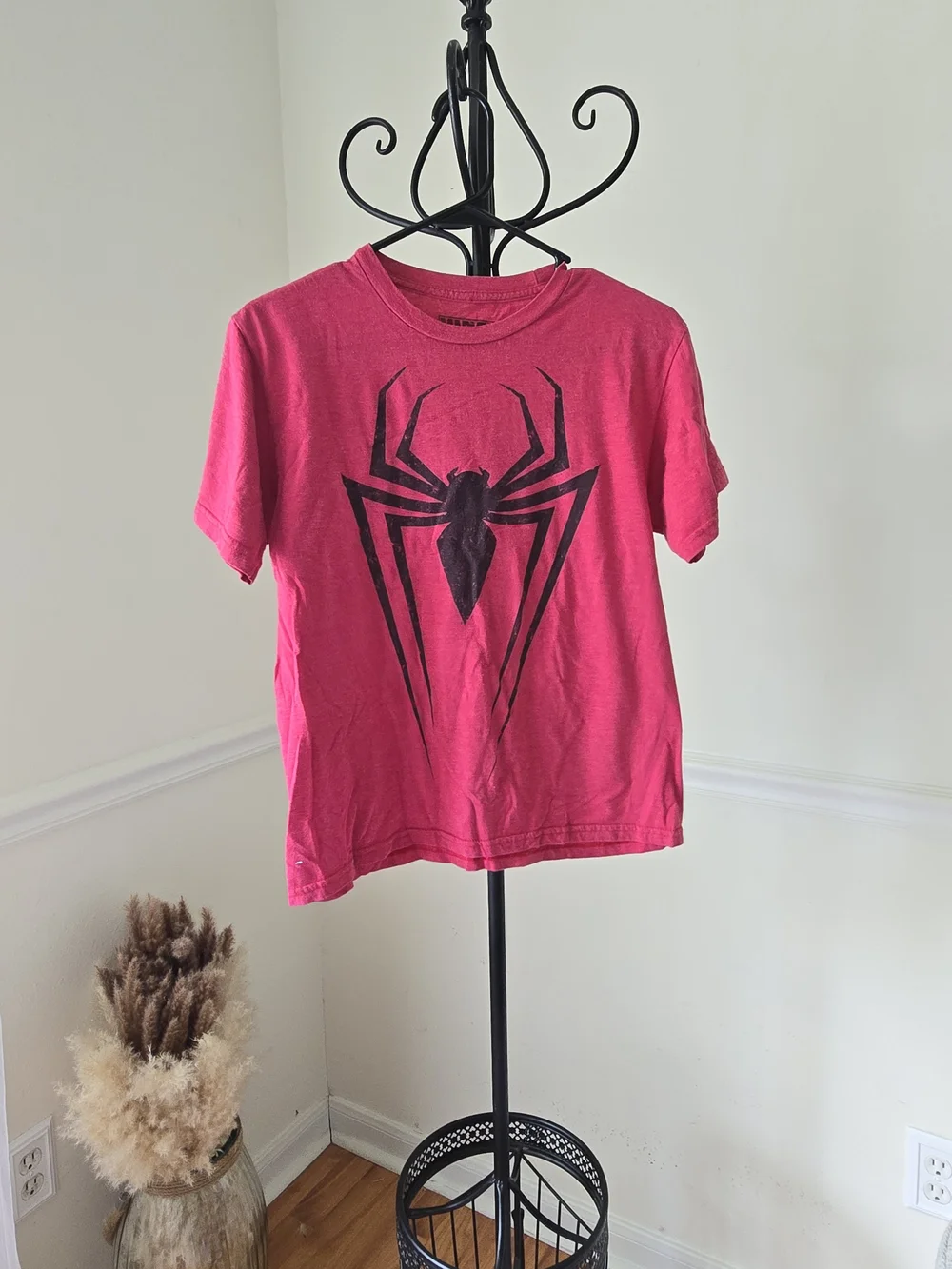 Marvel Red Short Sleeve Tee with Black Spider Logo